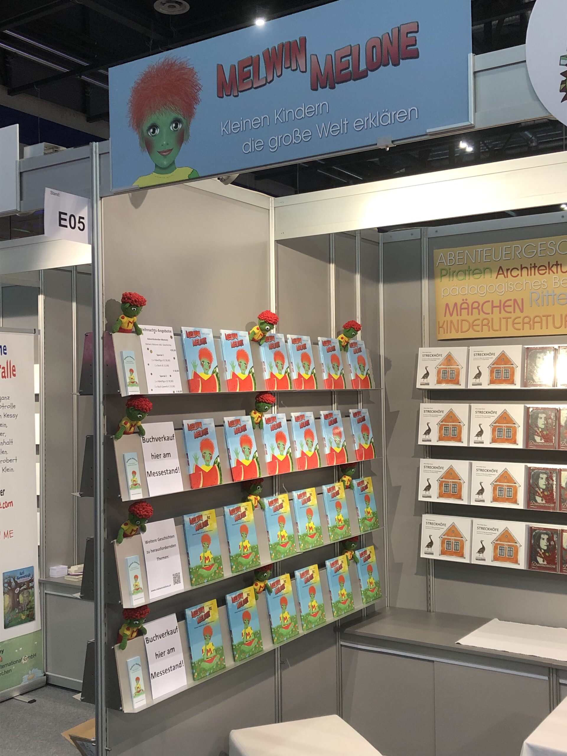 Foto von Karin Lehners Messestand auf der Buch Wien 2022