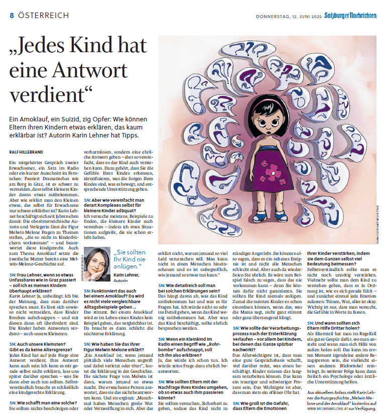 Interview mit Karin Lehner zum Thema "Kinderfragen". Ihre Botschaft: „Jedes Kind hat eine Antwort verdient“