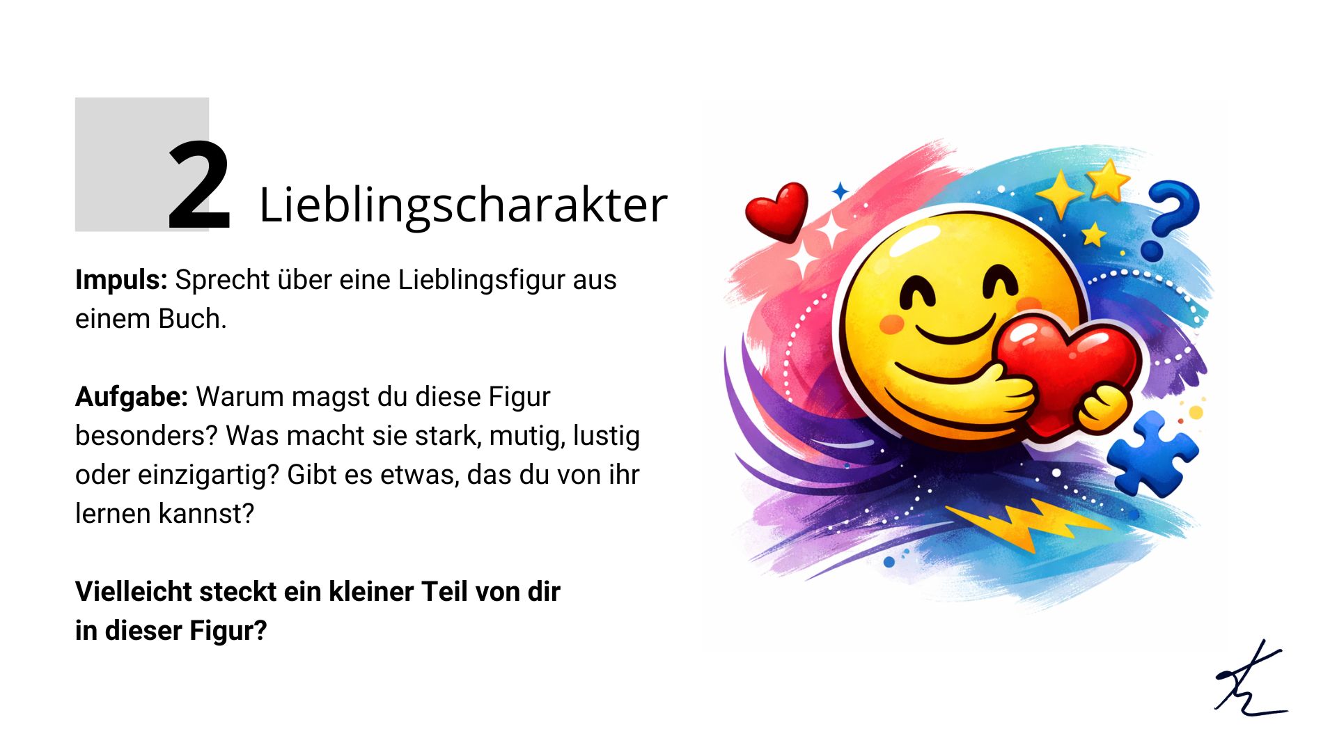 Leseimpuls 2 „Lieblingscharakter“ aus dem Programm „In 30 Tagen zu mehr Lesefreude“