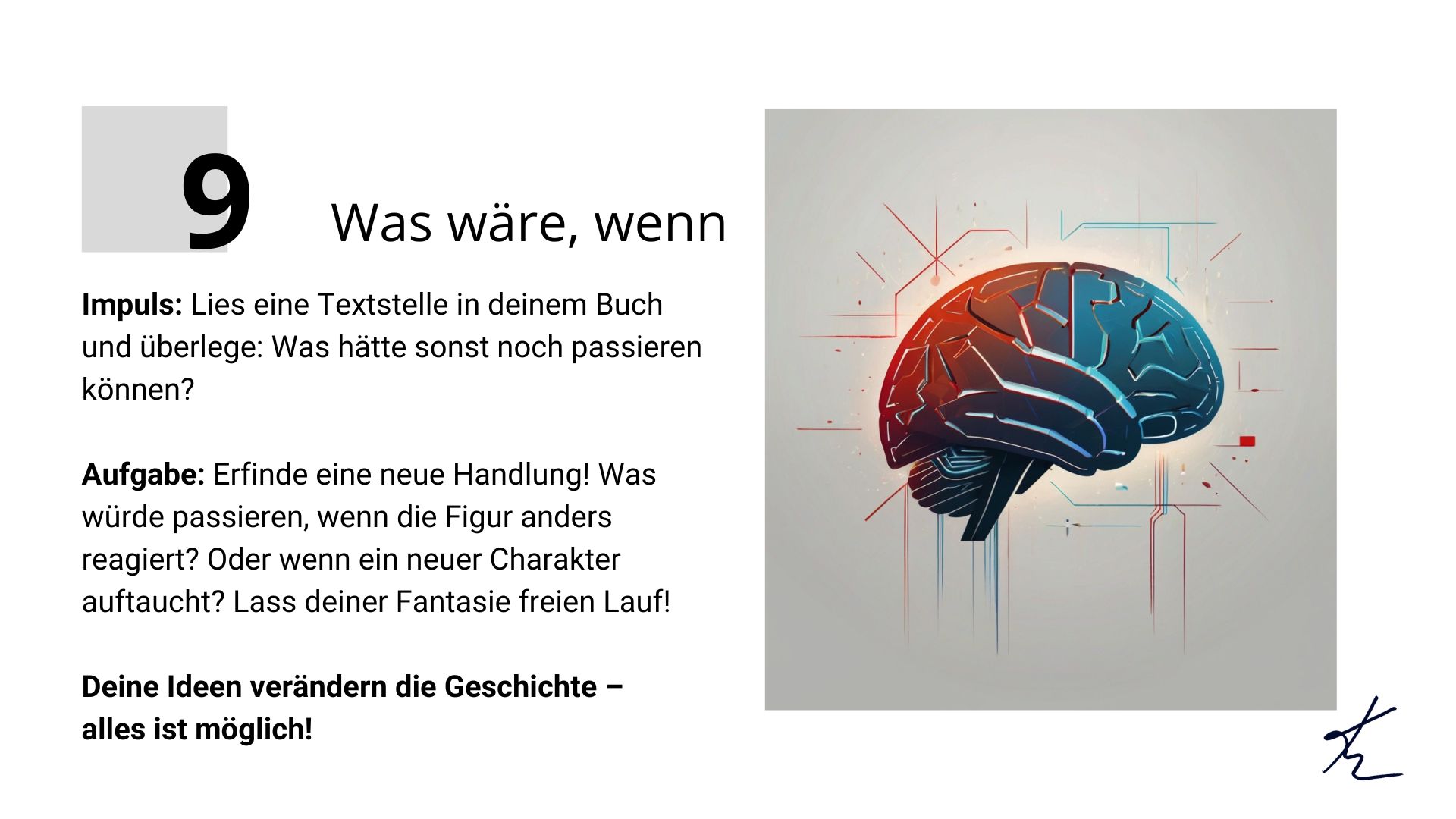 Leseimpuls 9 „Was wäre, wenn …?“ aus dem Programm „In 30 Tagen zu mehr Lesefreude“
