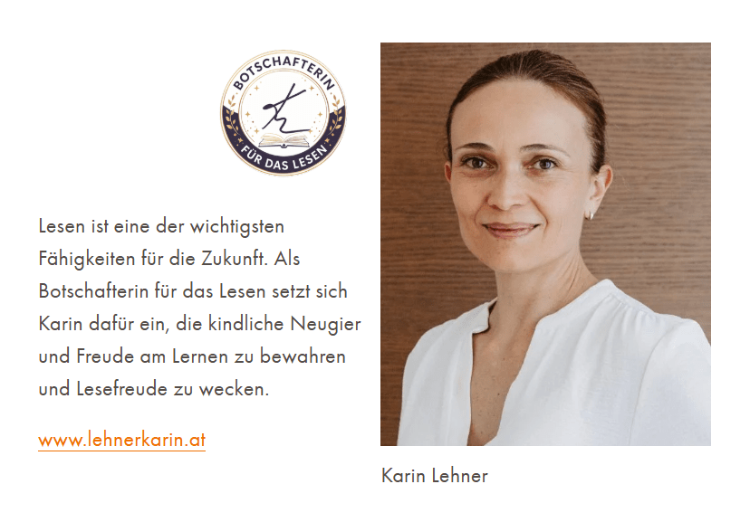 Eintrag von Karin Lehner als Partnerin im Netzwerk Frühe Leseförderung
